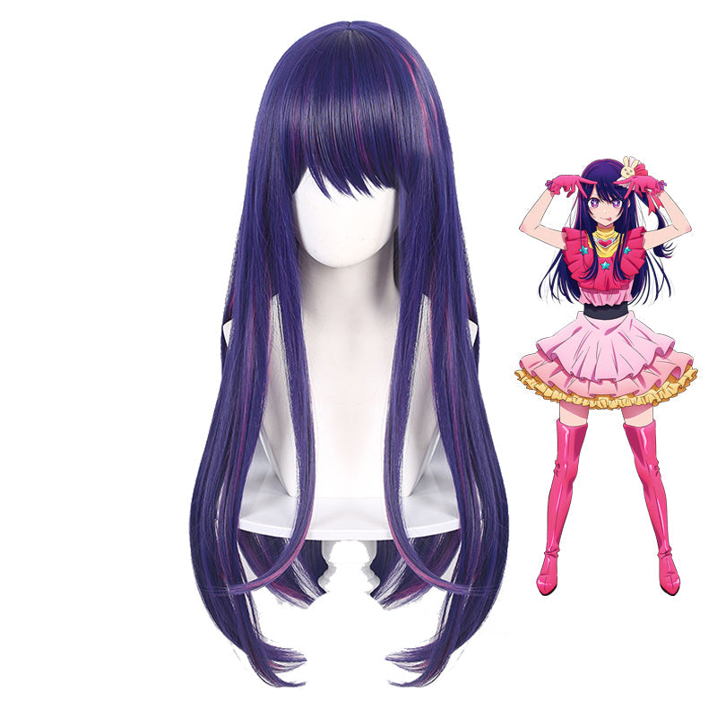 Anime Oshi no Ko Ai Hoshino Costume Wigs Purple Long Wigs