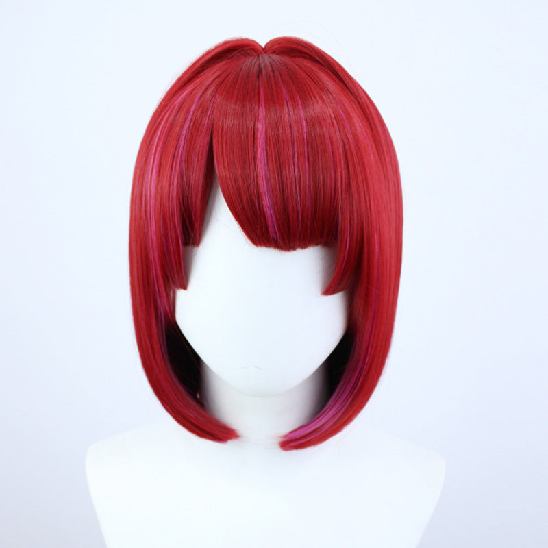 Anime Oshi no Ko Kana Arima Cosplay Wigs Costume Accessories Red Short Wigs