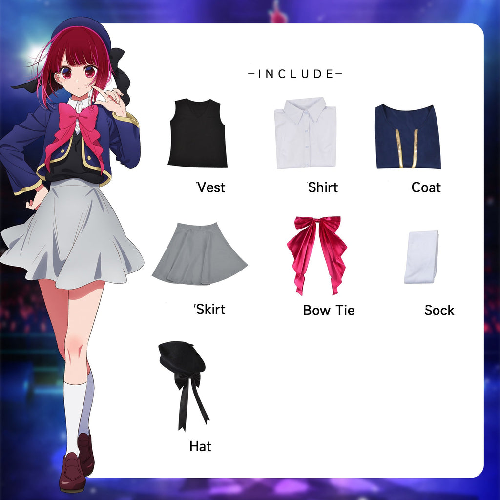Anime Oshi no Ko Kana Arima Costume Uniform Halloween Cosplay Dress Outfit