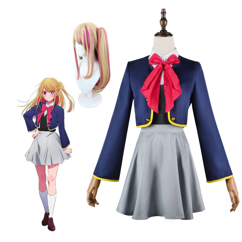Anime Oshi no Ko Ruby Hoshino Uniform Costume Halloween Carnival Cosplay Costume Dress