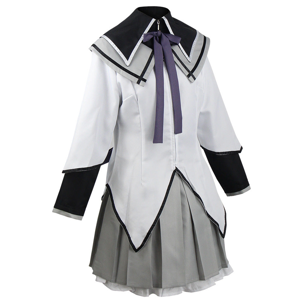 Anime Puella Magi Madoka Magica Homura Akemi Cosplay Costume Dress