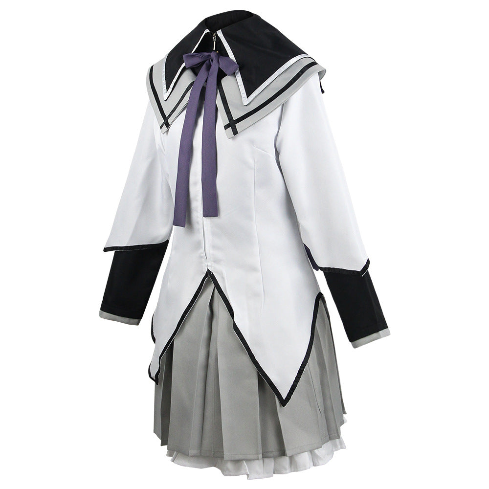 Anime Puella Magi Madoka Magica Homura Akemi Full Set Costume With Wigs Halloween Costume
