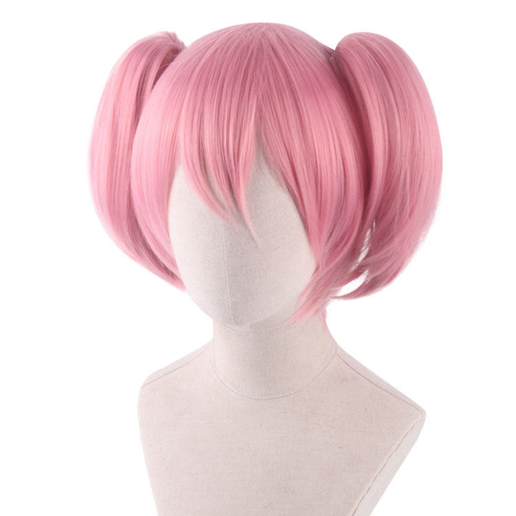 Anime Puella Magi Madoka Magica Kaname Madoka Costume With Wigs Full Set Halloween Costume Outfit