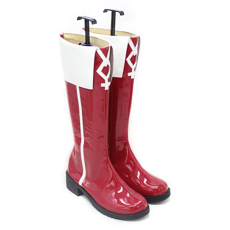 Anime Puella Magi Madoka Magica Kyouko Sakura Cosplay Red Boots
