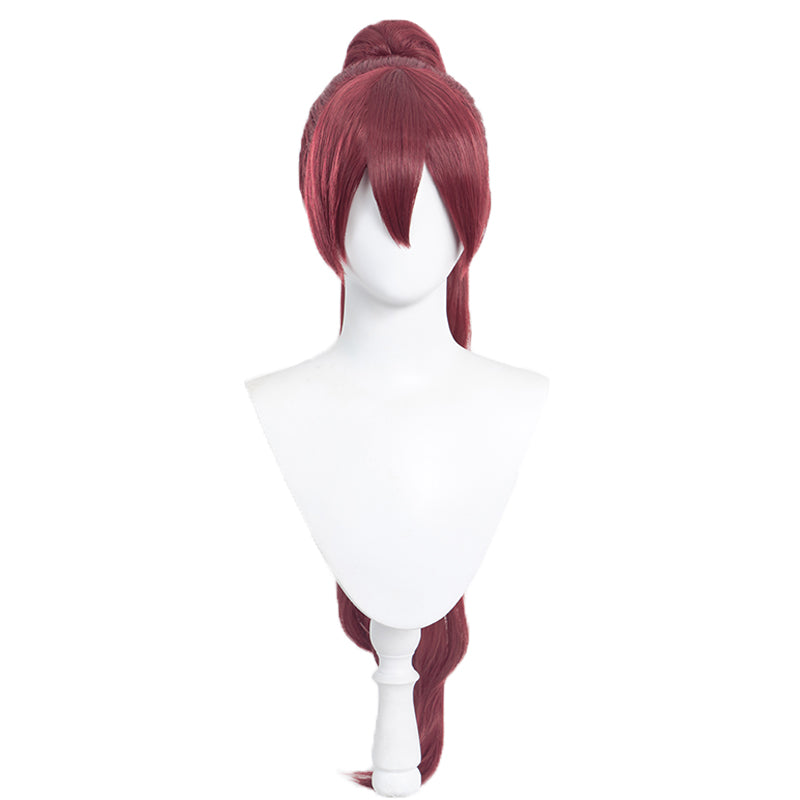 Anime Puella Magi Madoka Magica Kyouko Sakura Cosplay Red Long Wigs