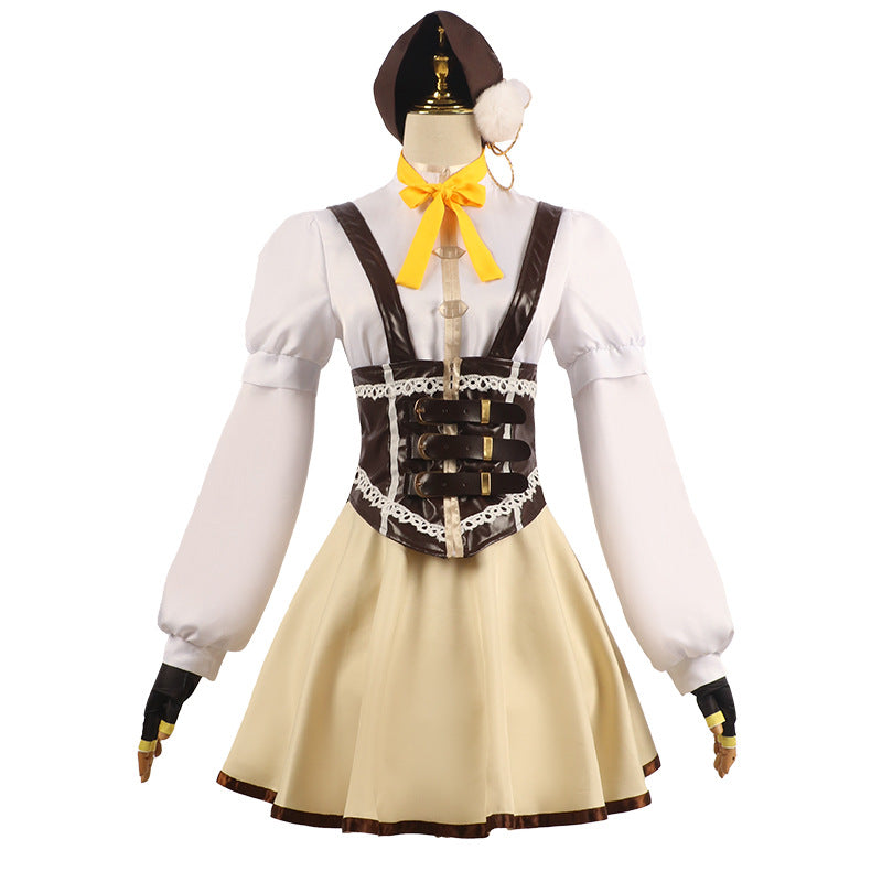 Anime Puella Magi Madoka Magica Mami Tomoe Cosplay Costume Lolita Dress Halloween Outfit