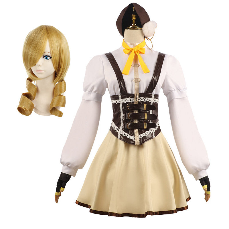 Anime Puella Magi Madoka Magica Mami Tomoe Cosplay Costume Lolita Dress Halloween Outfit