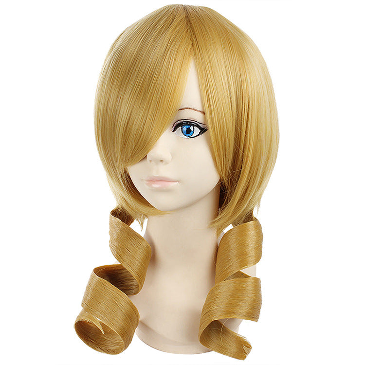 Anime Puella Magi Madoka Magica Mami Tomoe Cosplay Golden Wigs