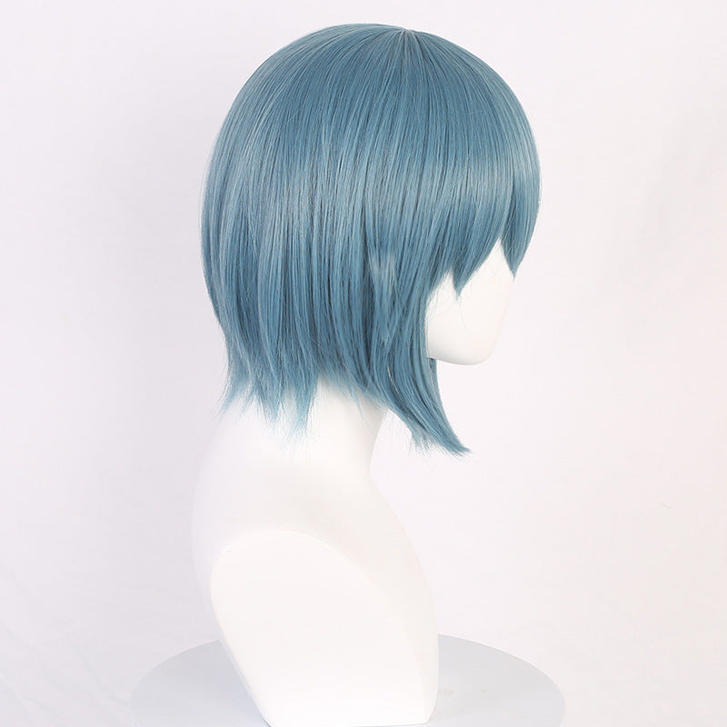Anime Puella Magi Madoka Magica Sayaka Miki Cosplay Wigs Blue Short Wigs
