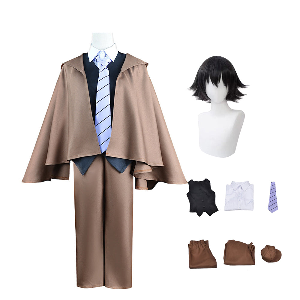 Anime Ranpo Edogawa Costume With Hat Full Set Halloween Costume Outfit
