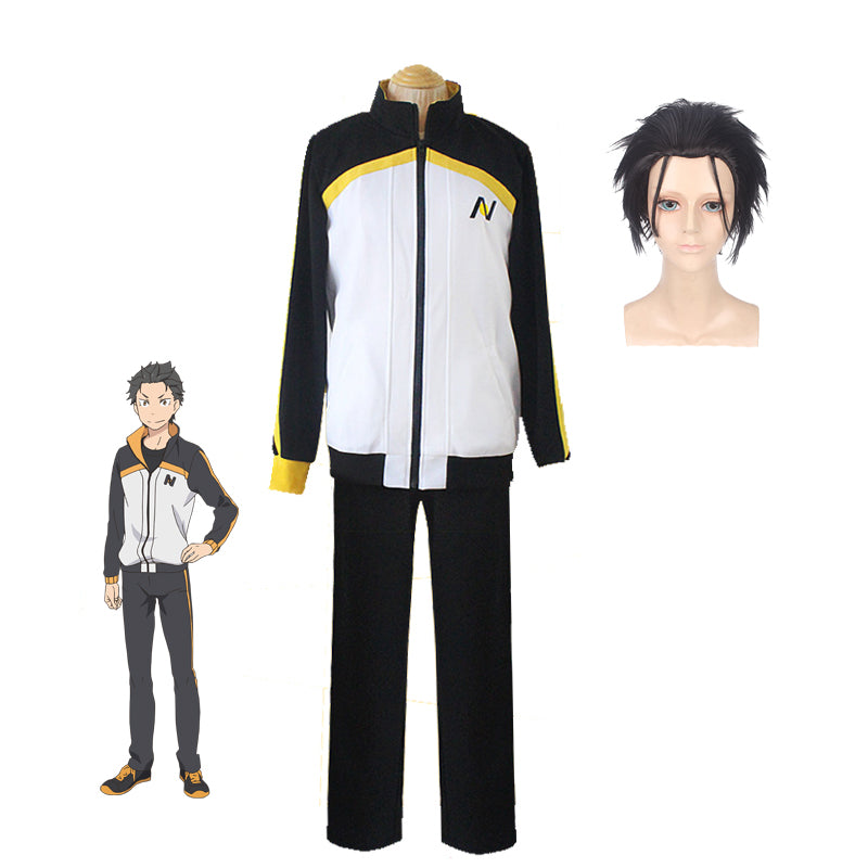 Anime Re:Zero ? Starting Life in Another World Natsuki Subaru Cosplay Costume Sports Suit Outfit