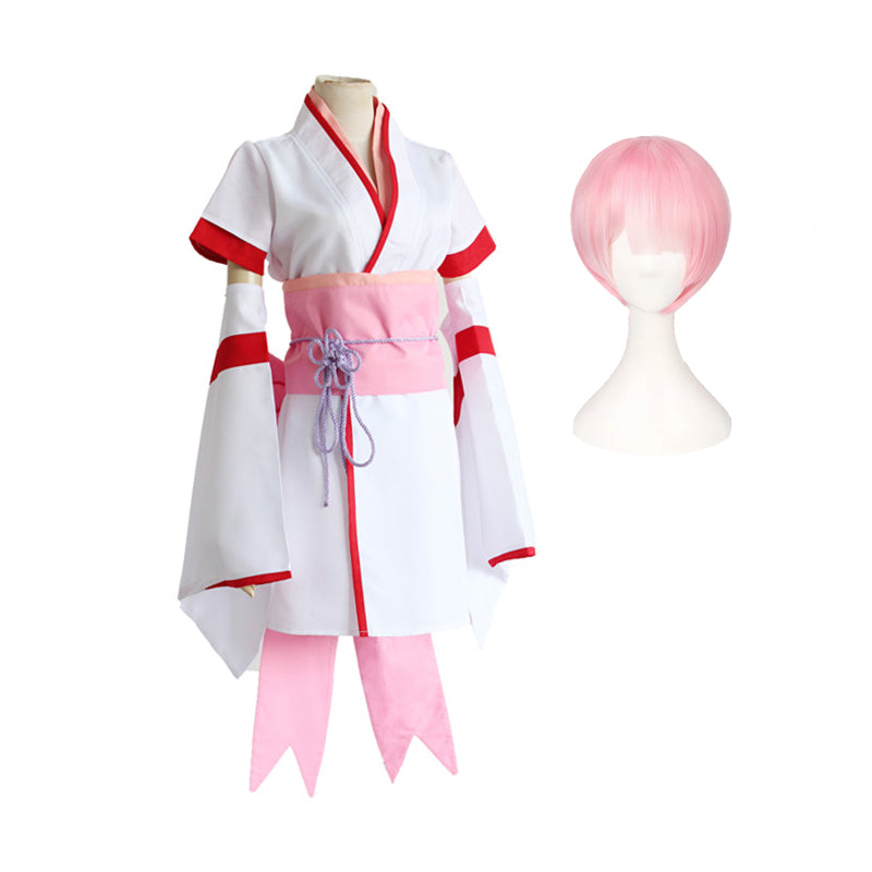 Anime Re:Zero ? Starting Life in Another World Ram Rem Childhood Costume Kimono Dress