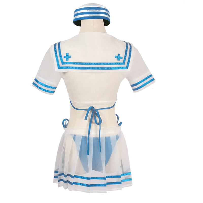 Anime Re:Zero ? Starting Life in Another World Ram Rem Sailor Suit Outfit Costume Summer Bikini Costume