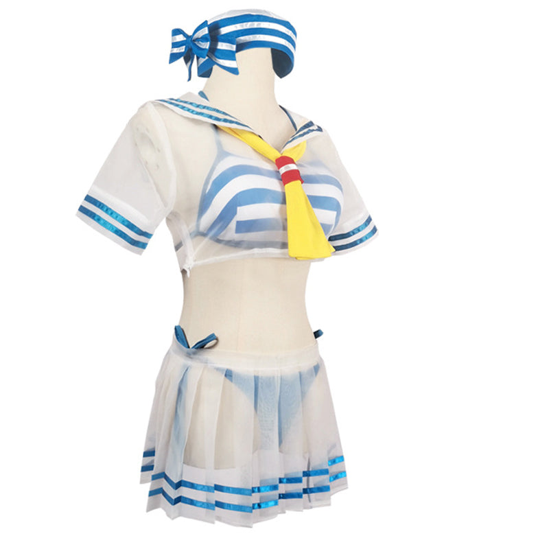 Anime Re:Zero ? Starting Life in Another World Ram Rem Sailor Suit Outfit Costume Summer Bikini Costume