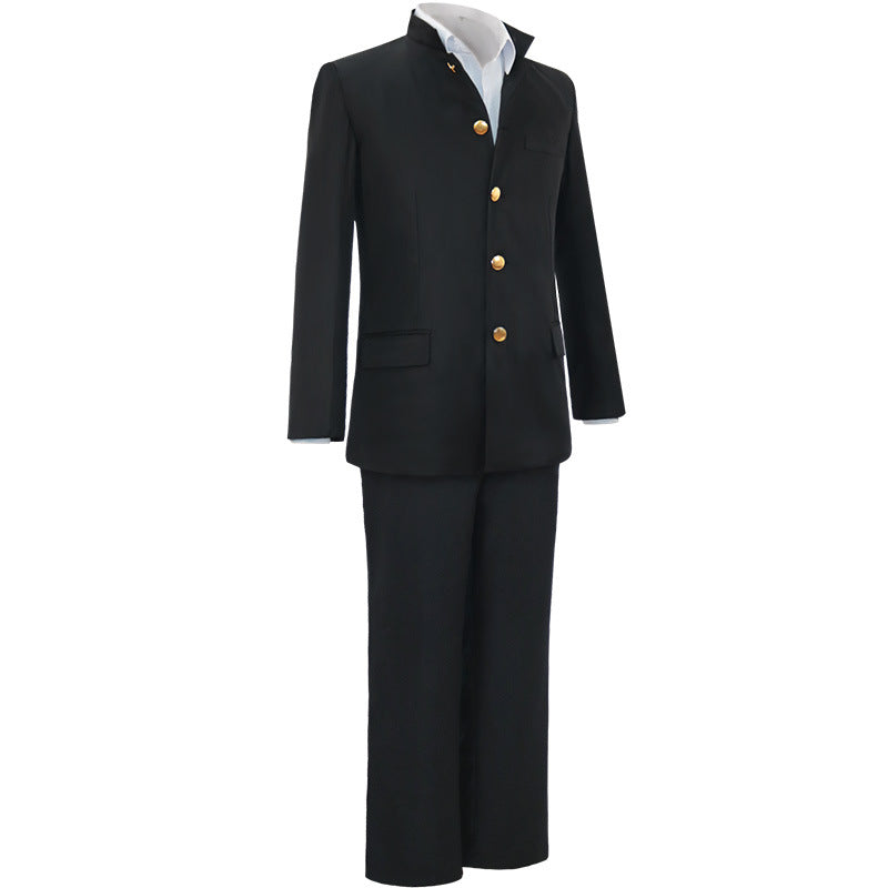 Anime SK8 the Infinity Langa Hasegawa Cosplay Costume With Wigs Black Suit Halloween Costume