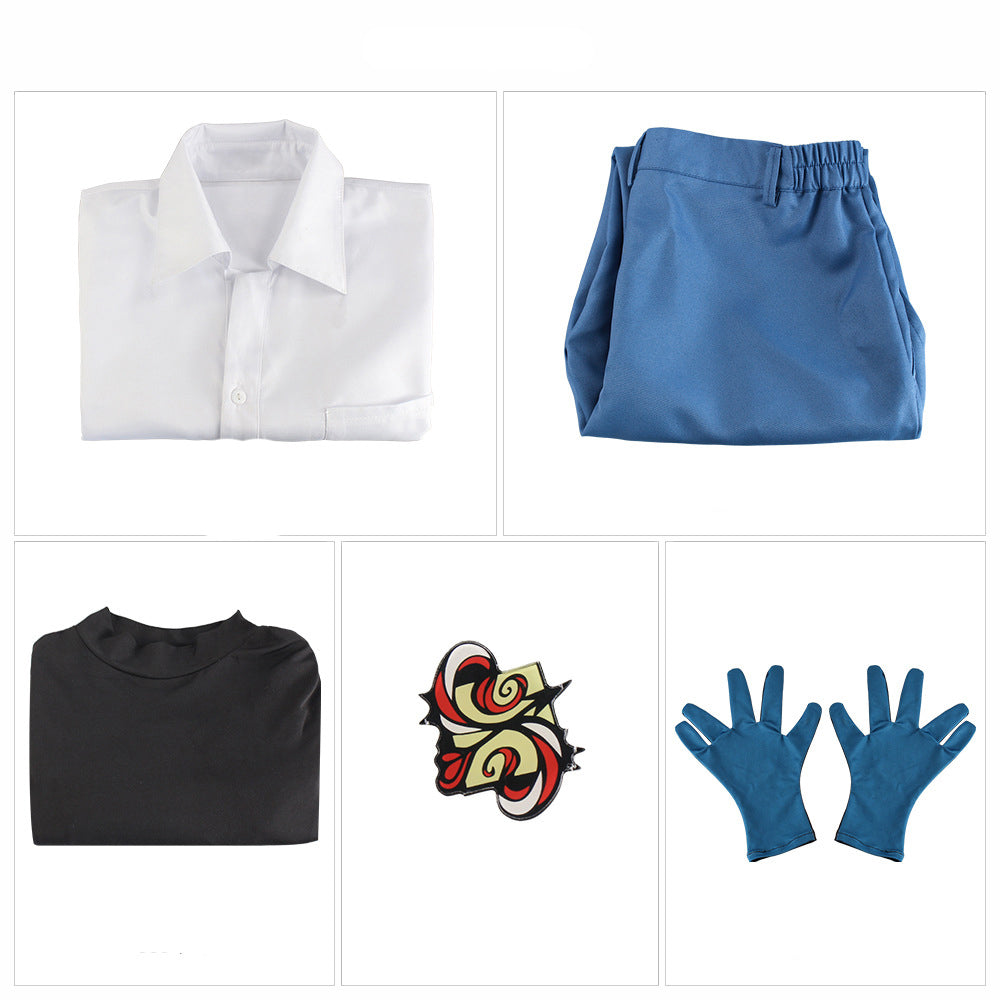 Anime SK8 the Infinity Langa Hasegawa White Cosplay Costume With Wigs Full Set