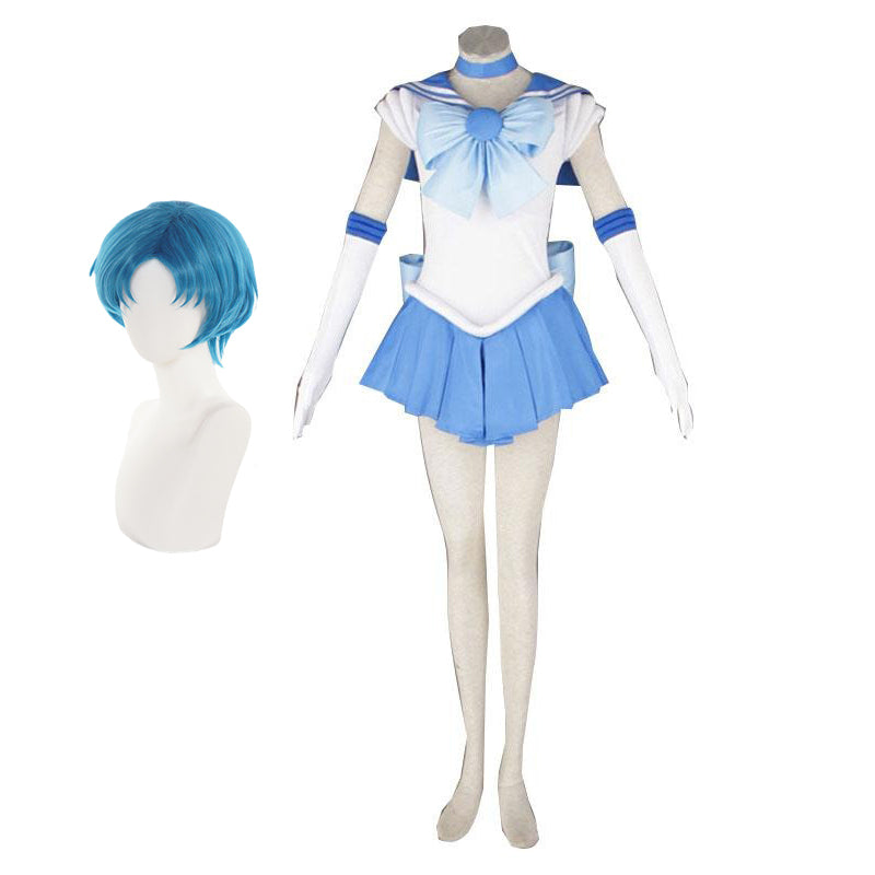 Anime Sailor Moon Ami Mizuno Sailor Mercury Cosplay Costume Dress Halloween Cosplay Outfit