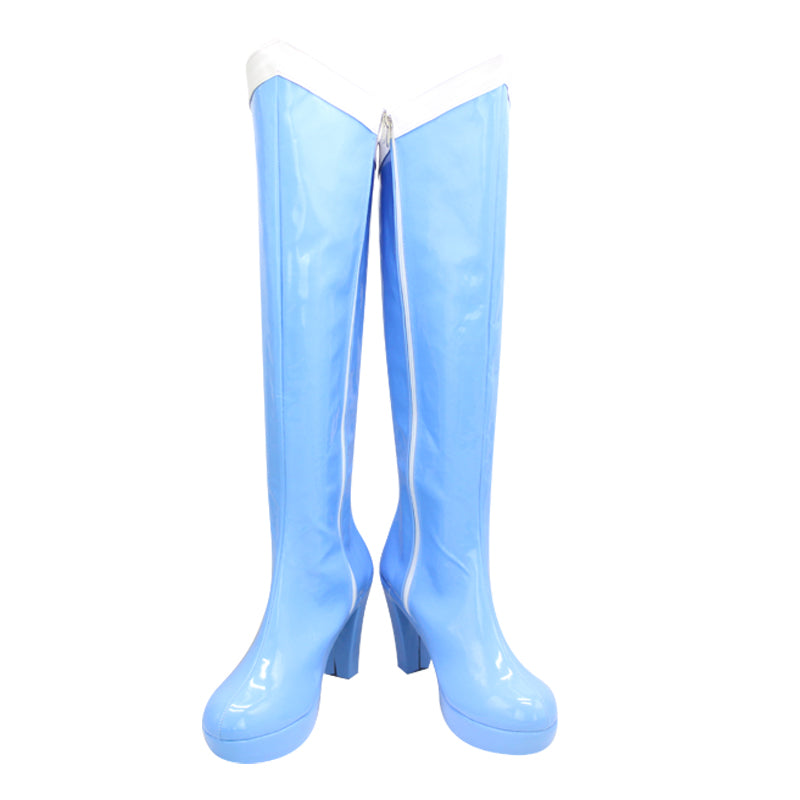 Anime Sailor Moon Ami Mizuno Sailor Mercury Cosplay Shoes Blue Costume Boots