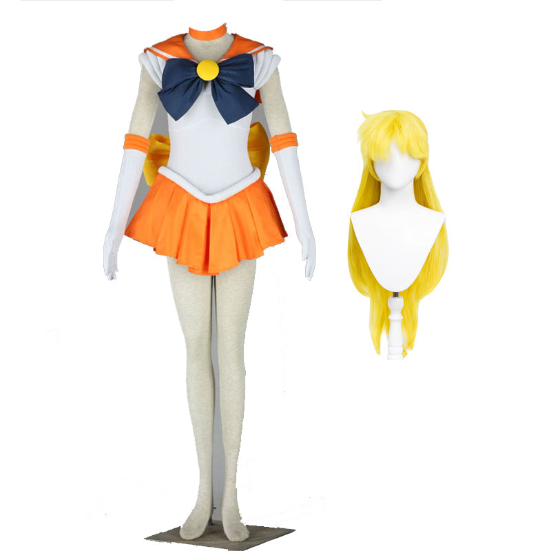 Anime Sailor Moon Minako Aino Sailor Venus Cosplay Costume Dress Halloween Cosplay Outfit