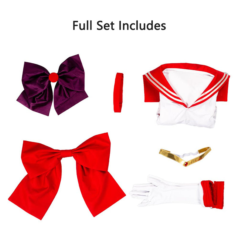 Anime Sailor Moon Rei Hino Sailor Mars Cosplay Costume Dress Halloween Cosplay Outfit
