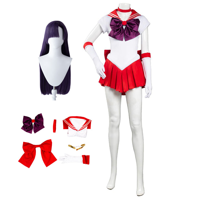 Anime Sailor Moon Rei Hino Sailor Mars Cosplay Costume Dress Halloween Cosplay Outfit