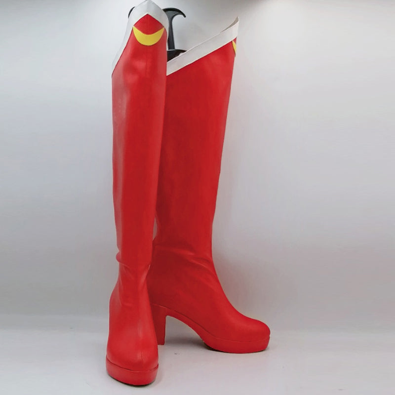 Anime Sailor Moon Usagi Tsukino Cosplay Shoes Customized Red Cosplay Boots