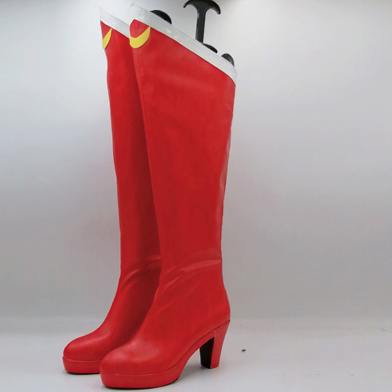 Anime Sailor Moon Usagi Tsukino Cosplay Shoes Customized Red Cosplay Boots