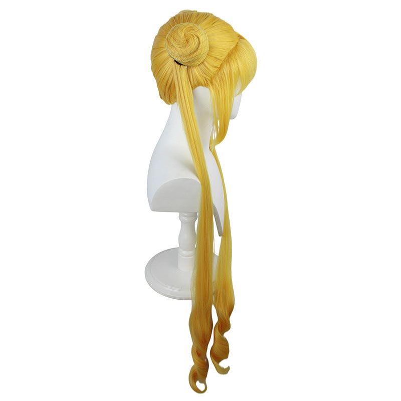 Anime Sailor Moon Usagi Tsukino Cosplay Wigs Golden Two Ponytail Cosplay Wigs