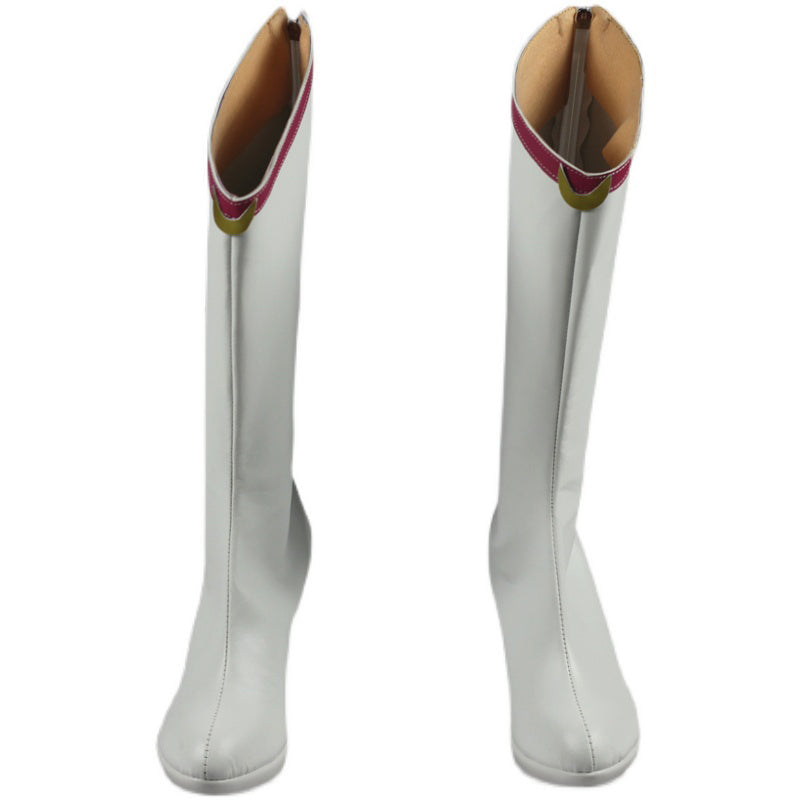 Anime Sailor Moon Usagi Tsukino Eternal Form Cosplay Shoes White Cosplay Boots