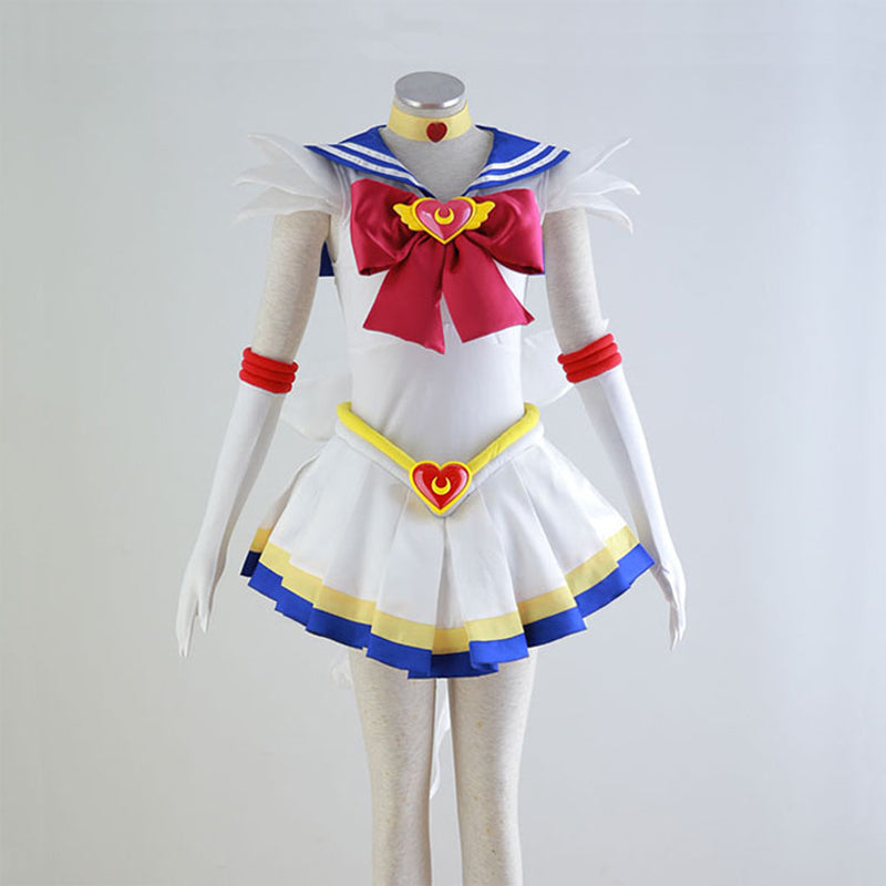 Anime Sailor Moon Usagi Tsukino Super Form Cosplay Costume Dress Halloween Carnival Costume