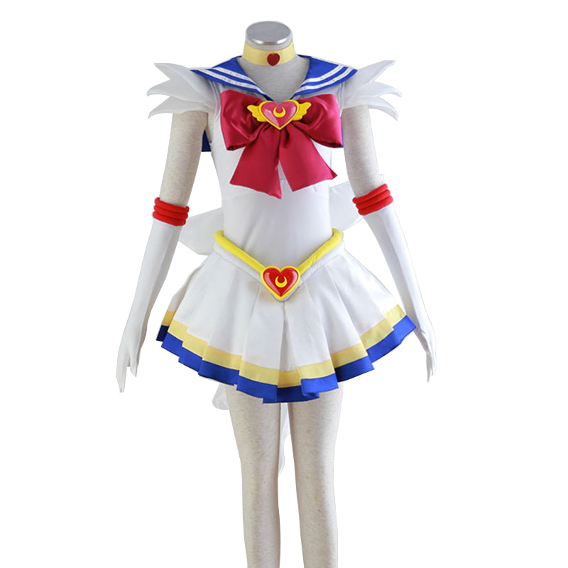Anime Sailor Moon Usagi Tsukino Super Form Cosplay Costume Dress Halloween Carnival Costume