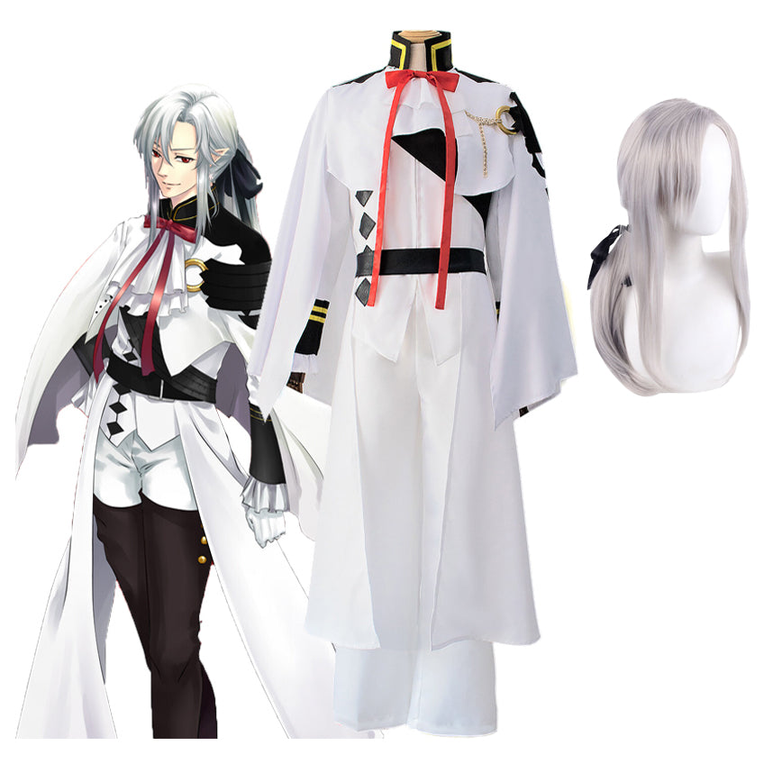 Anime Seraph Of The End Owari no Seraph Ferid Bathory Cosplay Costume+Wigs Halloween Costume Full Set