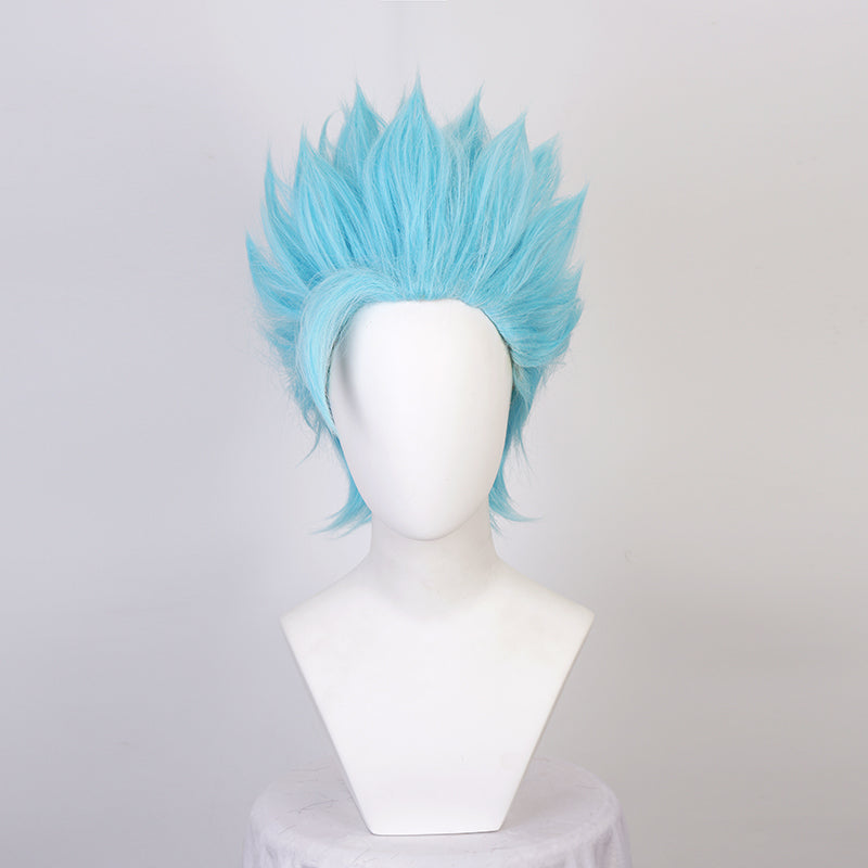 Fox's Sin of Greed Ban Cosplay Wigs Sky Blue Short Wigs Accessories