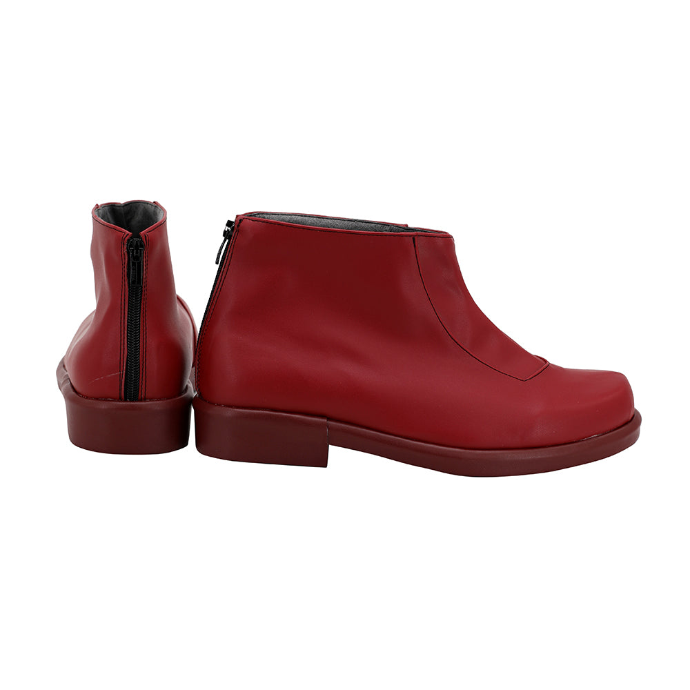 Fox's Sin of Greed Ban Cosplay Shoes Red PU Leather Costume Shoes