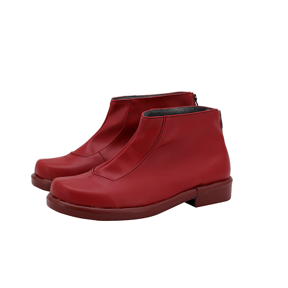 Fox's Sin of Greed Ban Cosplay Shoes Red PU Leather Costume Shoes