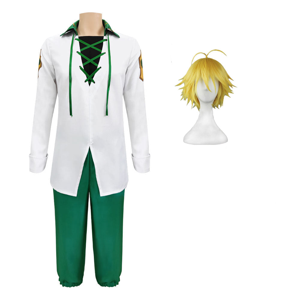 Meliodas White Costume Uniform Unisex Halloween Outfit