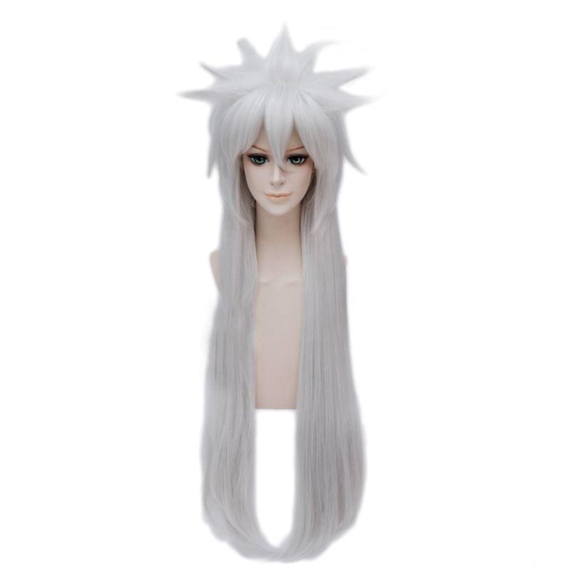 Sannin Jiraiya Costume +Wigs+ Clogs Sandals and Headband Full Set Halloween Cosplay Outfit