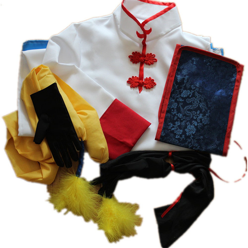 Anime Silver Soul Gintama Kagura Be Forever Yorozuya Costume With Wigs Cheongsam Dress Full Set Halloween Outfit