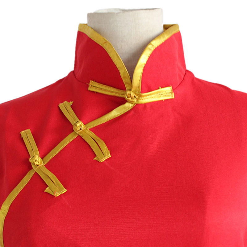 Anime Silver Soul Gintama Kagura Full Set Costume+Wigs+Shoes Halloween Carnival Costume Outfit Set