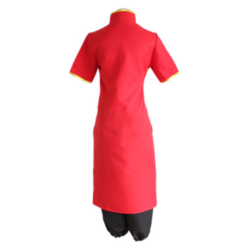 Anime Silver Soul Gintama Kagura Costume Red Cheongsam Cosplay Outfit Halloween Costume