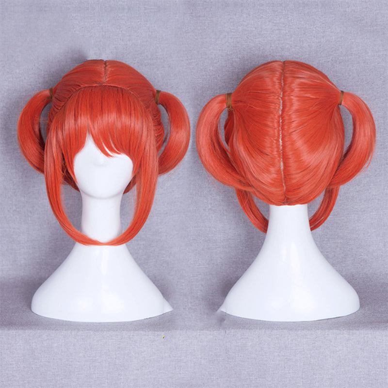 Anime Silver Soul Gintama Kagura Costume Wigs Orange Wigs With Hairdecor Props