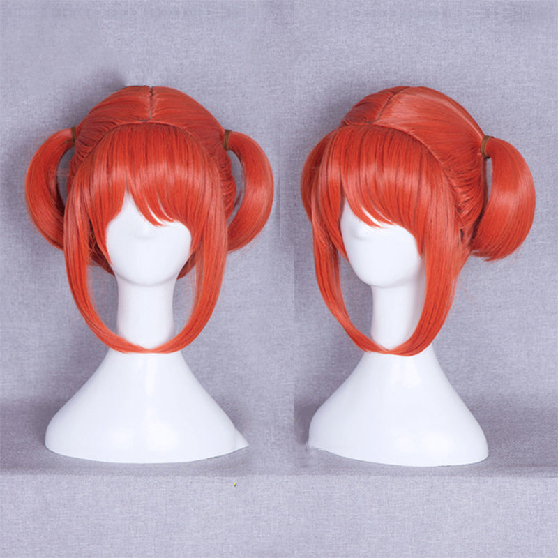 Anime Silver Soul Gintama Kagura Costume Wigs Orange Wigs With Hairdecor Props