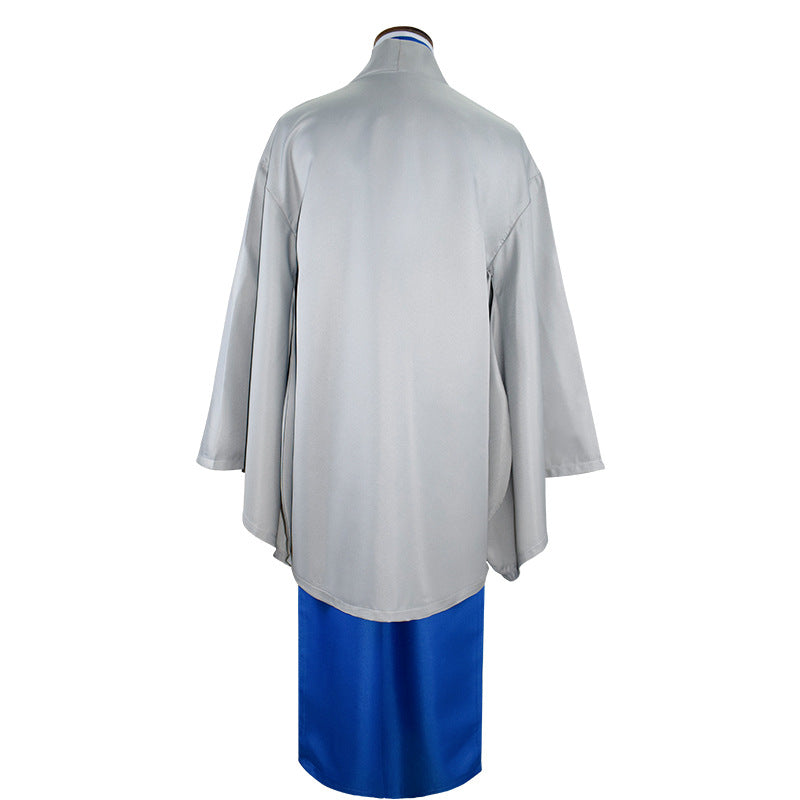 Anime Silver Soul/Gintama Kotaro Katsura Costume Kimono Suit With Wigs Set Halloween Party Outfit