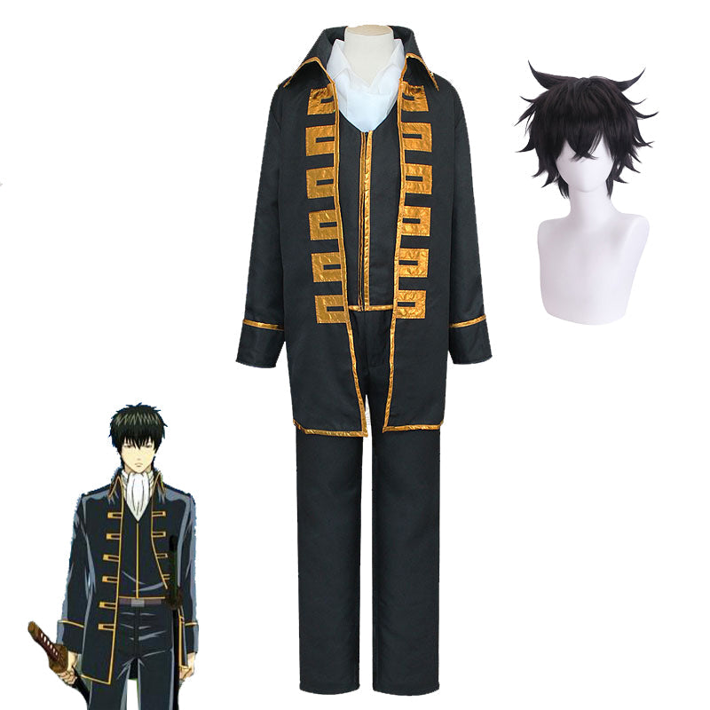 Anime Silver Soul/Gintama Shinsengumi Costume Hijikata Toushirou Full Set Costume With Wigs Halloween Cosplay Outfit