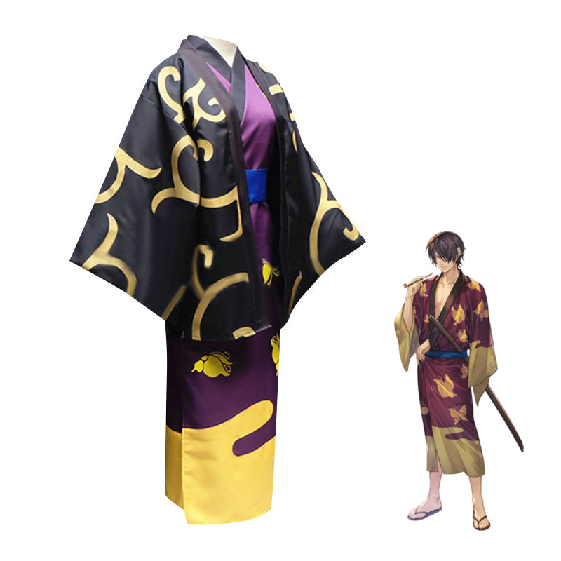 Anime Silver Soul/Gintama Shinsuke Takasugi Kimono Suit Costume Halloween Cosplay Ouffit