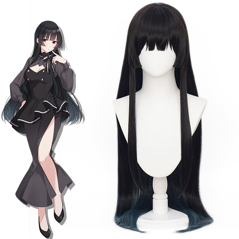 Anime Spy Classroom Costume Dream Speaker Yumegatari Thea Cosplay Wigs Black Long Wigs