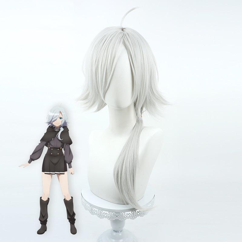 Anime Spy Classroom Costume Glint Monika Cosplay Wigs Silver Ponytail Wig
