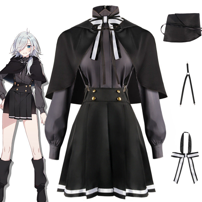 Anime Spy Classroom Costume Glint Monika Costume With Shawl Halloween Carnival Costume