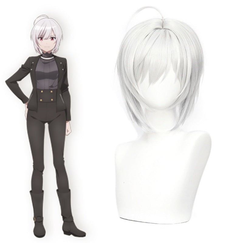 Anime Spy Classroom Costume Pandemonium Sybilla Cosplay Wigs Short Silver Wigs