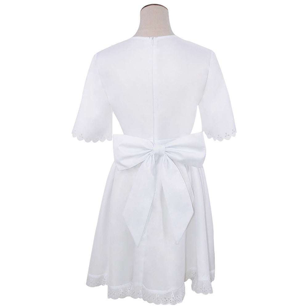 Anya Forger Kids Girls Costume White Dress Version Cosplay Outfit